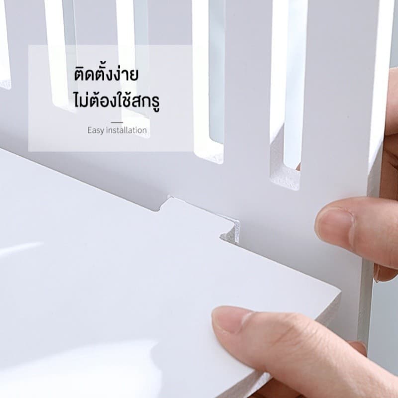 ชั้นวางของในห้องน้ำ กันน้ำ มีให้เลือก 2 ขนาด วางไว้ตรงมุมและไม่เปลืองพื้นที่ โดนน้ำได้100% ไม่ขึ้นรา รูปที่ 7