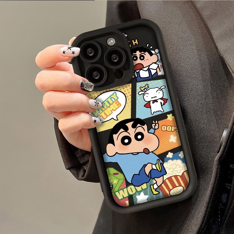 กรณี shinchan คดีโอปโป Oppo A11 A15 A16 A17 A5 A7 A31 A33 A55 A77 A78 A38 A32 Reno5 F19 A54 ซอฟท์เคส เคสโทรศัพท์ รูปที่ 7
