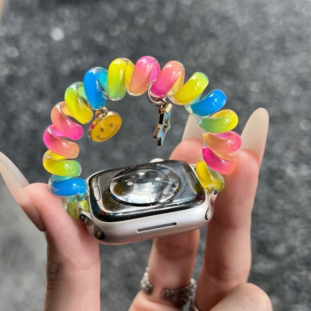 สายรัดยืดหยุ่น TPU สำหรับ for Smartwatch Apple Watch Ultra/SE 3 2 IWatch Series 11 10 9 8 7 6 5 49 42 40 44 46 38 45 มม รูปที่ 2