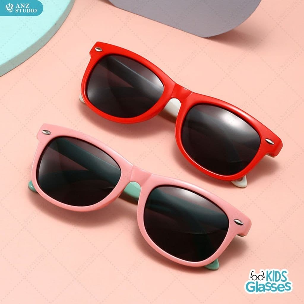 ANZ STUDIO แว่นกันแดดสำหรับเด็ก เลนส์ถนอมสายตา UV400 รุ่น Kiddo Cool เลนส์ Polarized สำหรับเด็กอายุ 6-12 ปี สีทูโทน รูปที่ 5