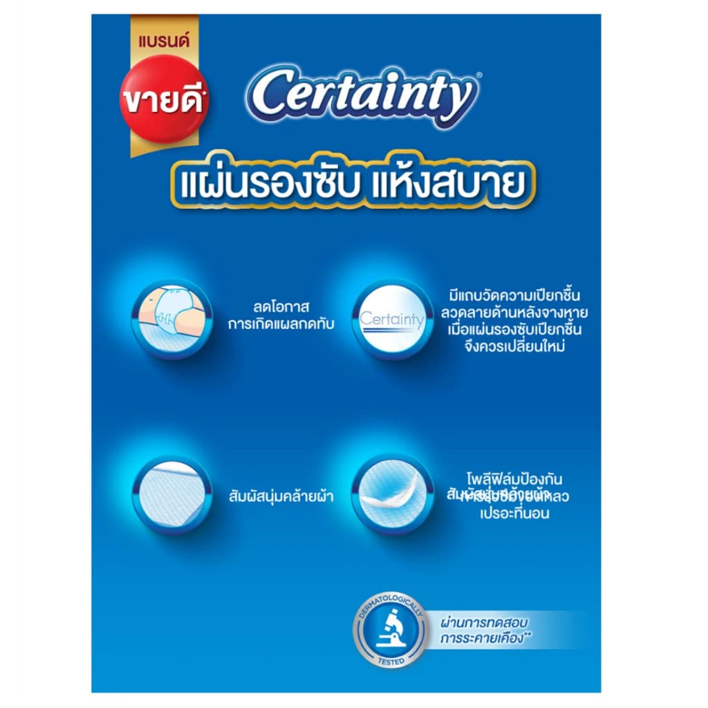 ทุกวัน Certainty แผ่นรองซับ - 3 ห่อ & 4 ห่อ - ราคาพิเศษ Bed Sheet ไซส์ L MN7 รูปที่ 4