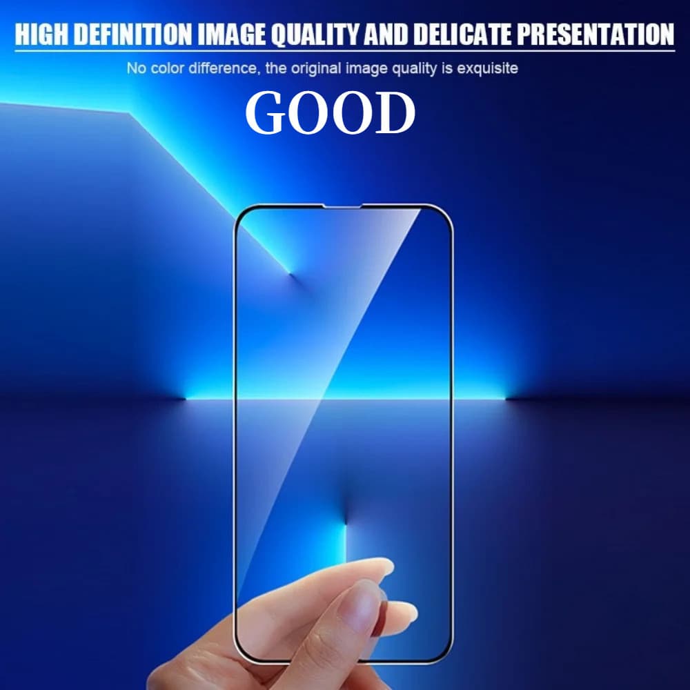 Poppa กระจกกันรอยหน้าจอแบบเต็ม 9D สำหรับ iPhone 17 15 12 14 11 13 Pro Max 7Plus XR 14 15 7 6s 8 Plus X XS MAX SE #9D รูปที่ 3