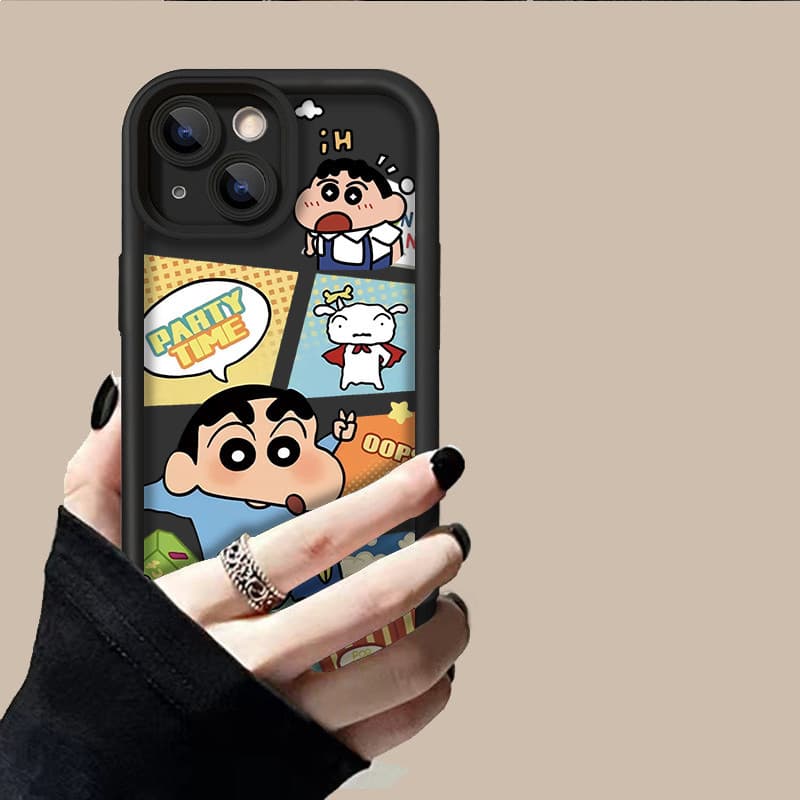 กรณี shinchan คดีโอปโป Oppo A11 A15 A16 A17 A5 A7 A31 A33 A55 A77 A78 A38 A32 Reno5 F19 A54 ซอฟท์เคส เคสโทรศัพท์ รูปที่ 4