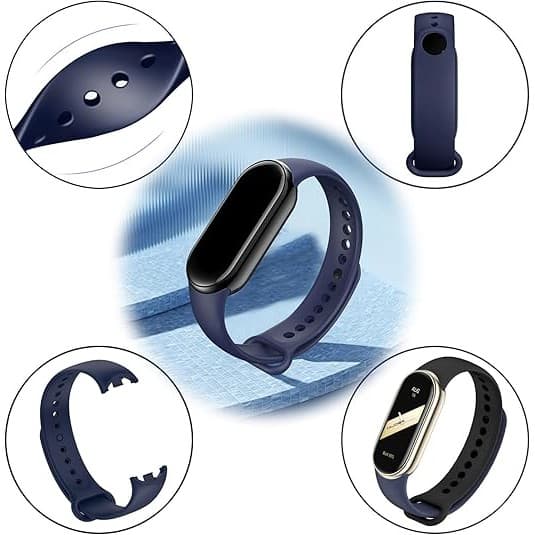 สายซิลิโคนสําหรับ Xiaomi Mi band 10/9 กีฬาเข็มขัดเปลี่ยนสร้อยข้อมือกันน้ํา Xiaomi Smart Mi Band 10 9 สายนาฬิกาอุปกรณ์เสริม รูปที่ 2