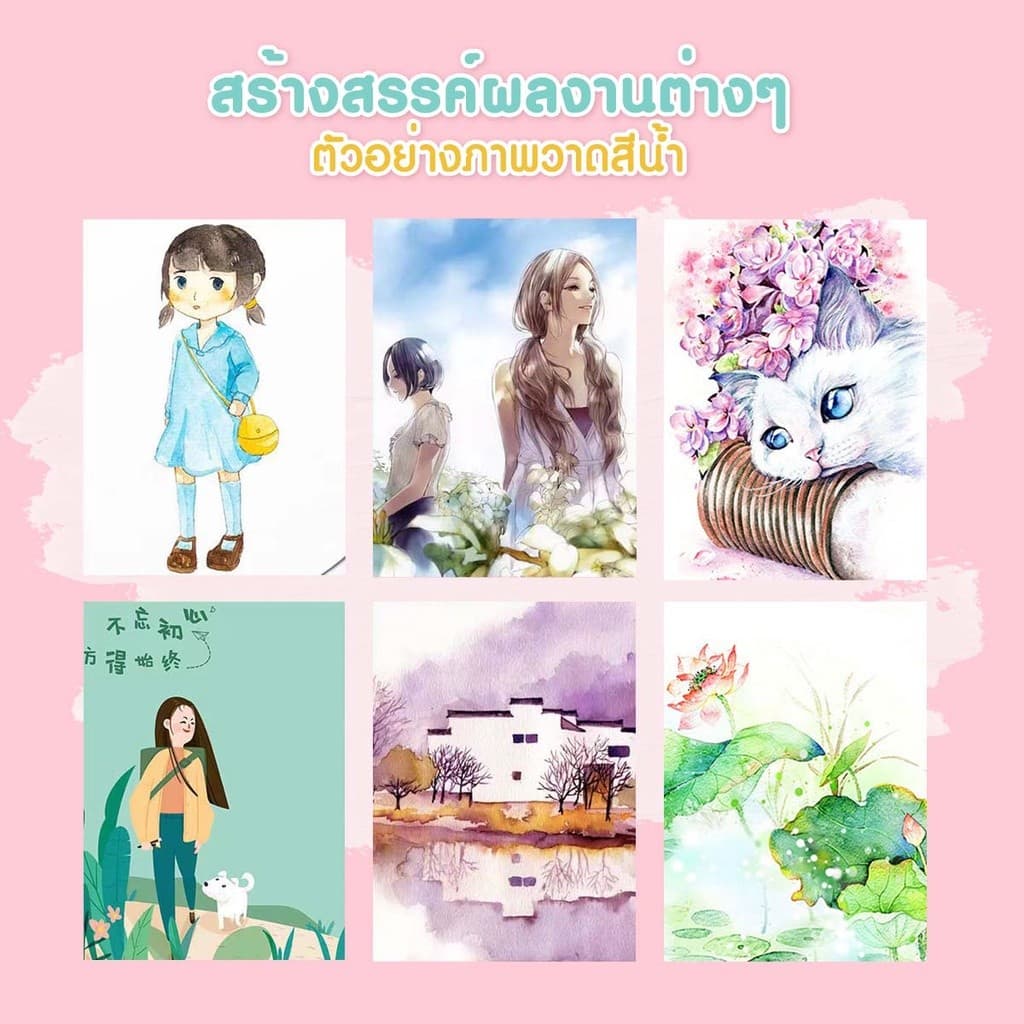 ชุดระบายสีน้ำ 36 สี 48 สี แบบพกพาได้เม็ดสีน้ำสี พร้อมชุดพู่กัน ชุดวาดภาพนักเรียน เซ็ตอุปกรณ์ศิลปะนักเรียน รูปที่ 7