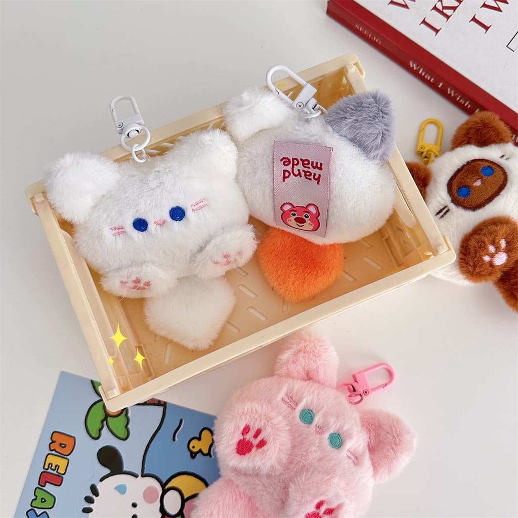 พวงกุญแจแมวplushieการ์ตูนตุ๊กตาสไตล์เกาหลีรูปปั้นแมวพวงกุญแจแหวนพวงกุญแจอุปกรณ์เสริมโทรศัพท์มือถือพวงกุญแจตุ๊กตาแมวนุ่มน รูปที่ 5