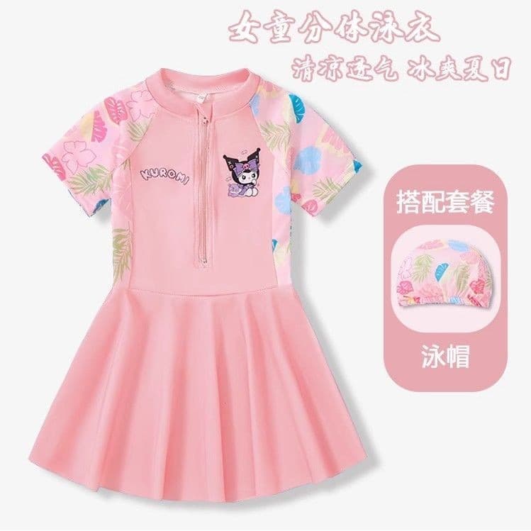 ชุดชุดว่ายน้ํากันแดดสําหรับเด็กผู้หญิงชุดว่ายน้ําแบบแห้งเร็วสําหรับเด็ก รูปที่ 8