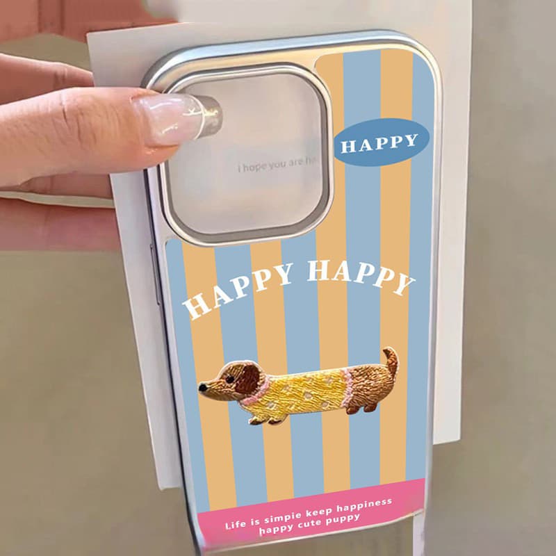 ความรู้สึกขั้นสูง จัดส่งจากประเทศไทย สุนัขตัวเล็กน่ารักสีขนมกวาดfor iPhone เคสไอโฟน 13 12 11 PRO MAX 16 15 14 X XS MAX X รูปที่ 5