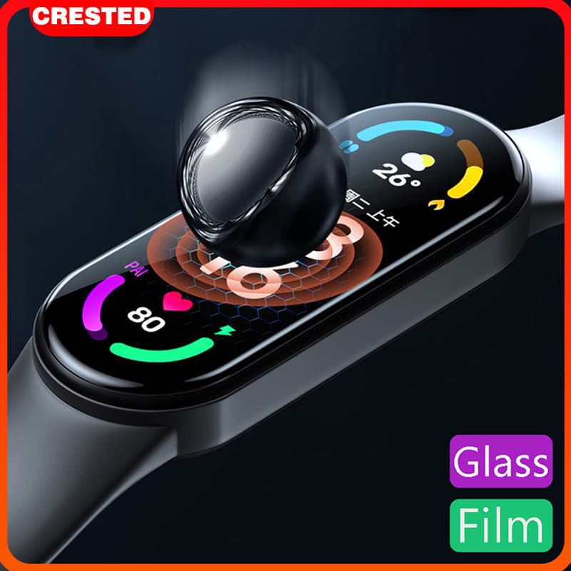 3D ฟิล์มกระจกนิรภัยสำหรับ Mi Band 10 9 8 7 6 5 4 Xiaomi Mi วงเต็มหน้าจอที่ครอบสำหรับ Xiaomi Band 8 รูปที่ 1