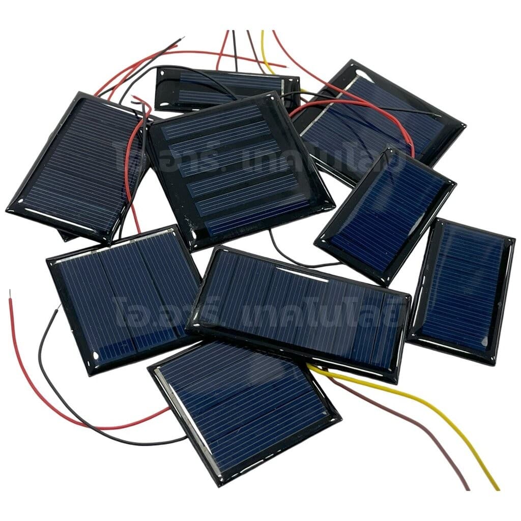แผงโซล่าเซลล์ ขนาดเล็ก พร้อมสาย Mini Solar cell with cable แผ่นโซล่าเซลล์ พลังงานแสงอาทิตย์ สำหรับงานประดิษฐ์ การทดลอ... รูปที่ 1