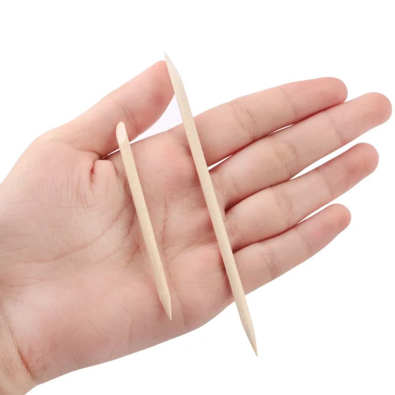 เล็บ Pusher เล็บเครื่องมือไม้ Sticks Cuticle Pusher Remover Rhinestones Dotting Removal Pedicure Care เครื่องมือ 50PCS KOUDAN รูปที่ 7