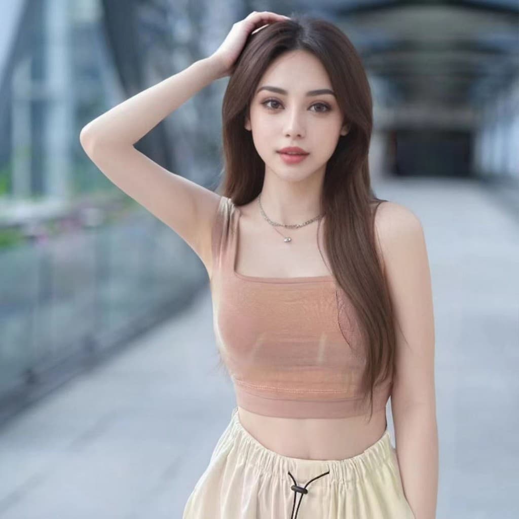 เสื้อยืดทรงสวยสำหรับสาวๆ แบบเอวสูง รูปที่ 7