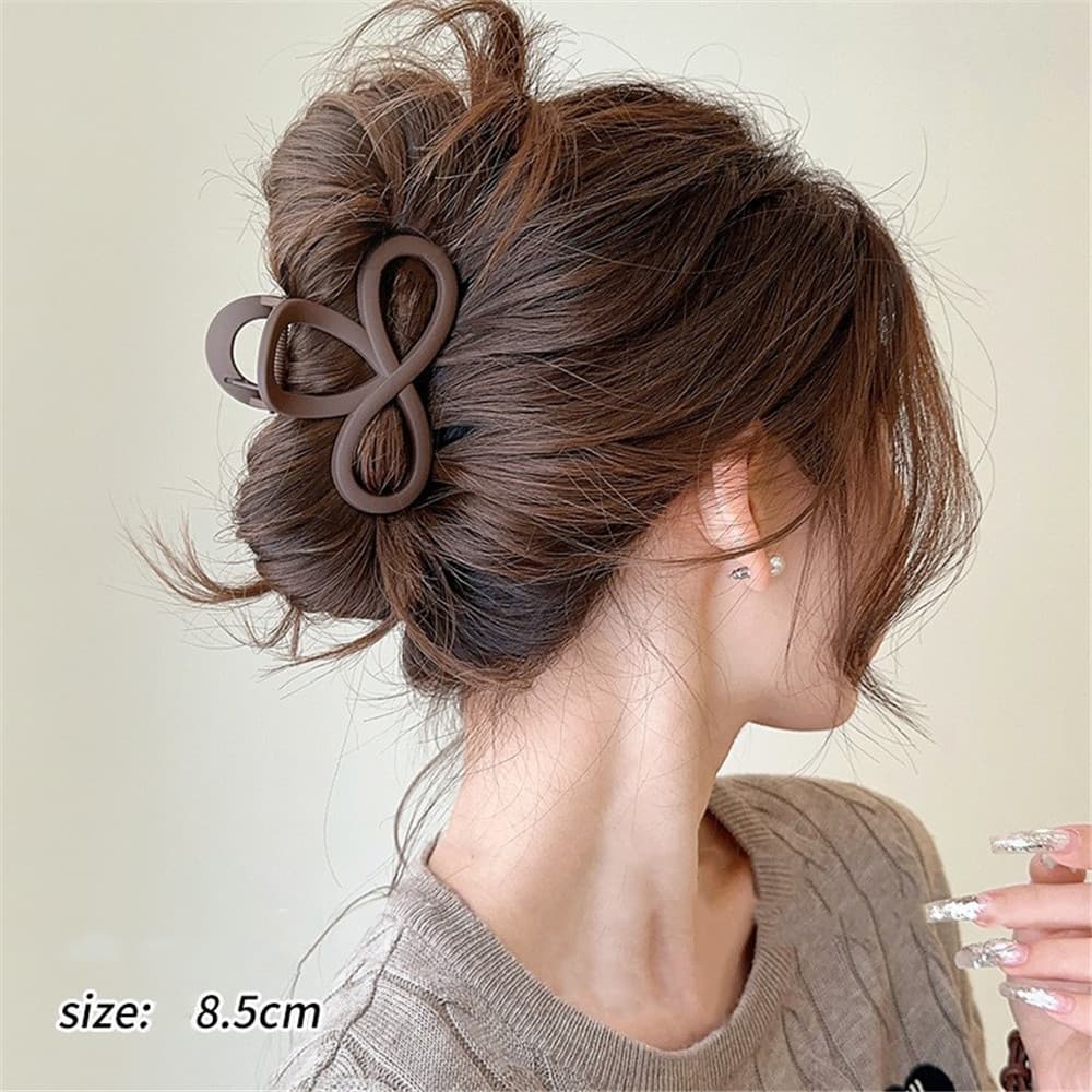 เกาหลีอารมณ์เรียบง่าย Frosted Grabber Clip 2024 ใหม่ Semi-Tie Hair Shark Clip เครื่องประดับผม รูปที่ 2