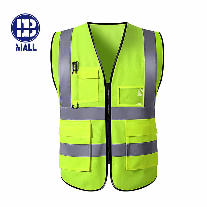 เสื้อกั๊กสะท้อนแสงเพื่อความปลอดภัย รุ่นมีกระเป๋าReflective Safety Vest เสื้อกั๊กจราจร เสื้อกั๊กทำงาน รูปที่ 1