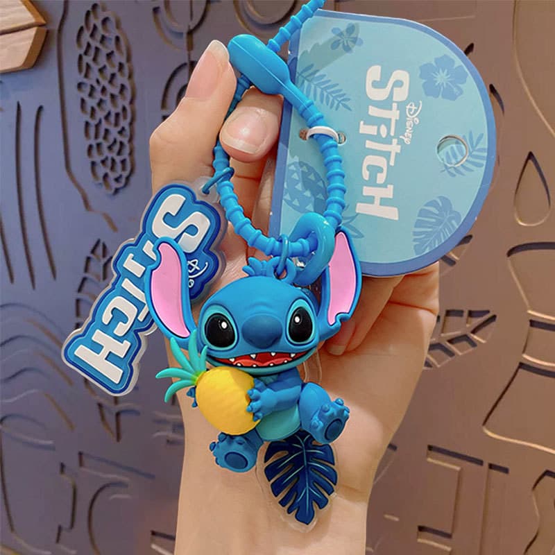 ของแท้ Star Treasure Stitch สับปะรดเพลงพวงกุญแจการ์ตูนอะนิเมะตุ๊กตากระเป๋านักเรียนจี้ของขวัญขนาดเล็ก รูปที่ 6