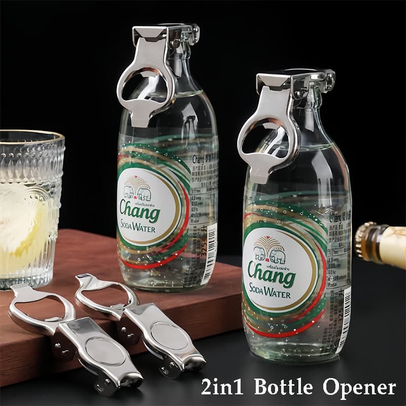Bottle Opener ที่เปิดขวด จุกปิดขวดแบบ2in1 สำหรับเปิด ปิดขวดเบียร์ น้ำอัดลม โซดา กระป๋อง ป้องกันการรั่วไหล