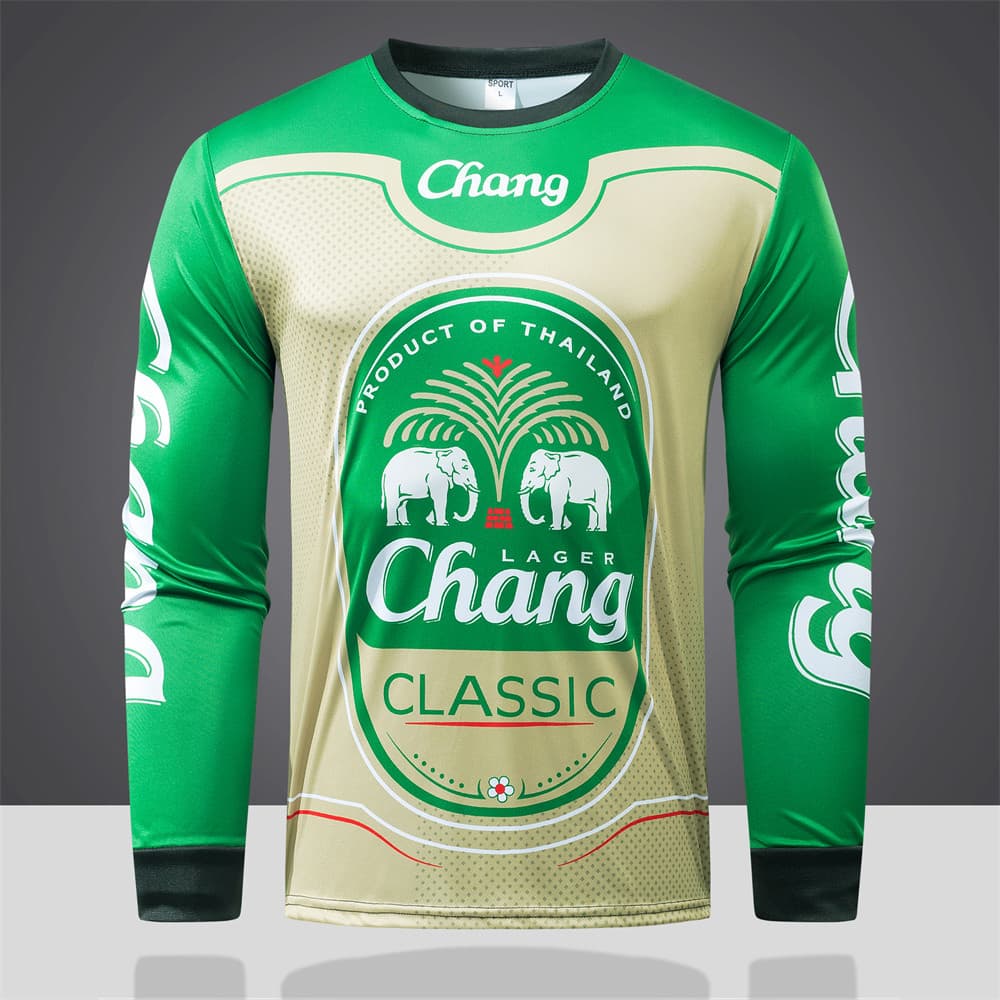 เสื้อกีฬาพิมพ์ลาย เสื้อกีฬาแขนยาว เบาสบายระบายอากาศเสื้อกันแดด ผู้ชาย Women ผู้หญิง Clothing รูปที่ 2