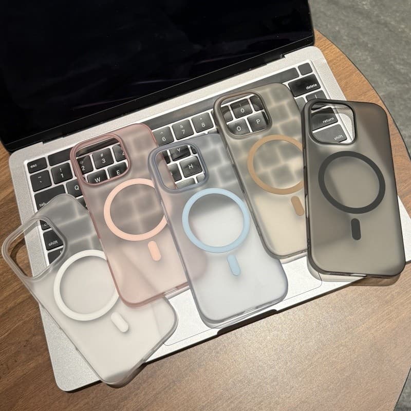 ใหม่ 17 AG Frostedเคสโทรศัพท์แม่เหล็กสําหรับIPhone 17 Pro Max 13 14 15 16 Pro Max 17 Airโปร่งแสงปลอกUltra Thin Cover รูปที่ 4