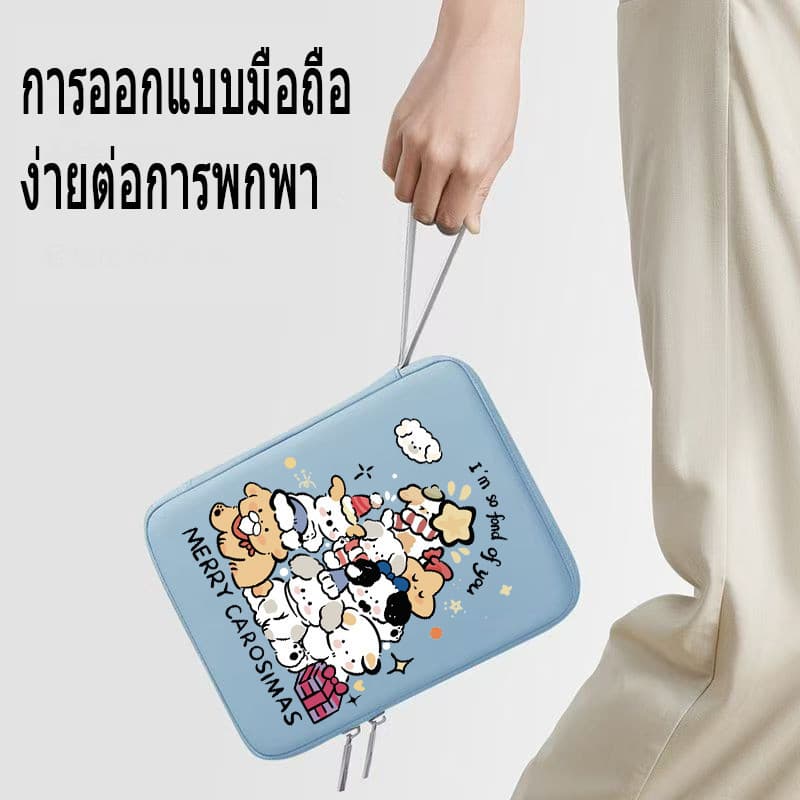 แทปเล็ต ซองแล็ปท็อป กันน้ําเล็กน้อย ใช้ได้กับ:ไอแพด Xiaomi, Huawei, Samsung 10.9/12.9 นิ้ว สไตล์ที่แตกต่างให้คุณเลือก รูปที่ 4