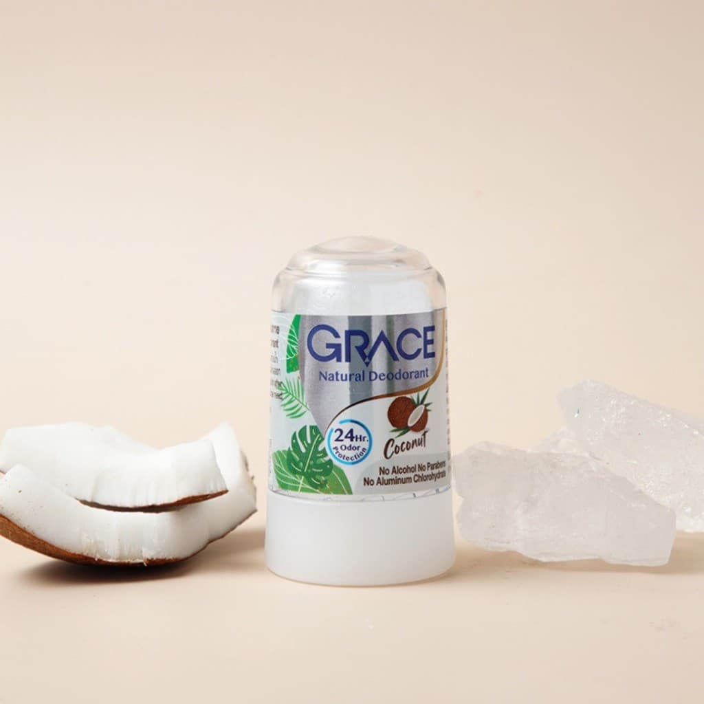 โรลออนสารส้มระงับกลิ่นกาย เกรซ มิเนอรัล ดีโอโดแรนท์ โรลออน สารส้ม Mineral Deodorant Stick 70g รูปที่ 4