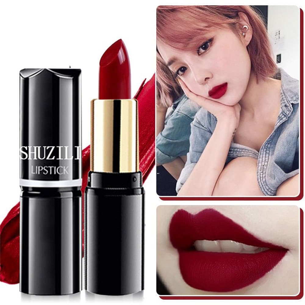 ลิปสติกแท่งกลม Shuzili 12 สี เครื่องสำอางให้ความชุ่มชื้น กันน้ำ ง่ายต่อการระบายสี รูปที่ 2