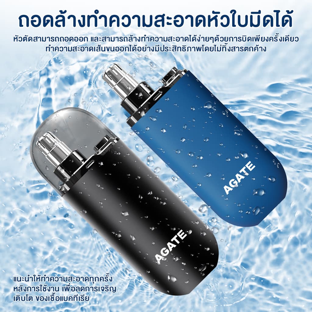 ปัตตาเลี่ยนตัดขนจมูกไฟฟ้า แบบพกพา ไม่เจ็บจมูก ตัดแต่ง 360 องศา ชาร์จ USB ล้างทําความสะอาดได้ รูปที่ 5