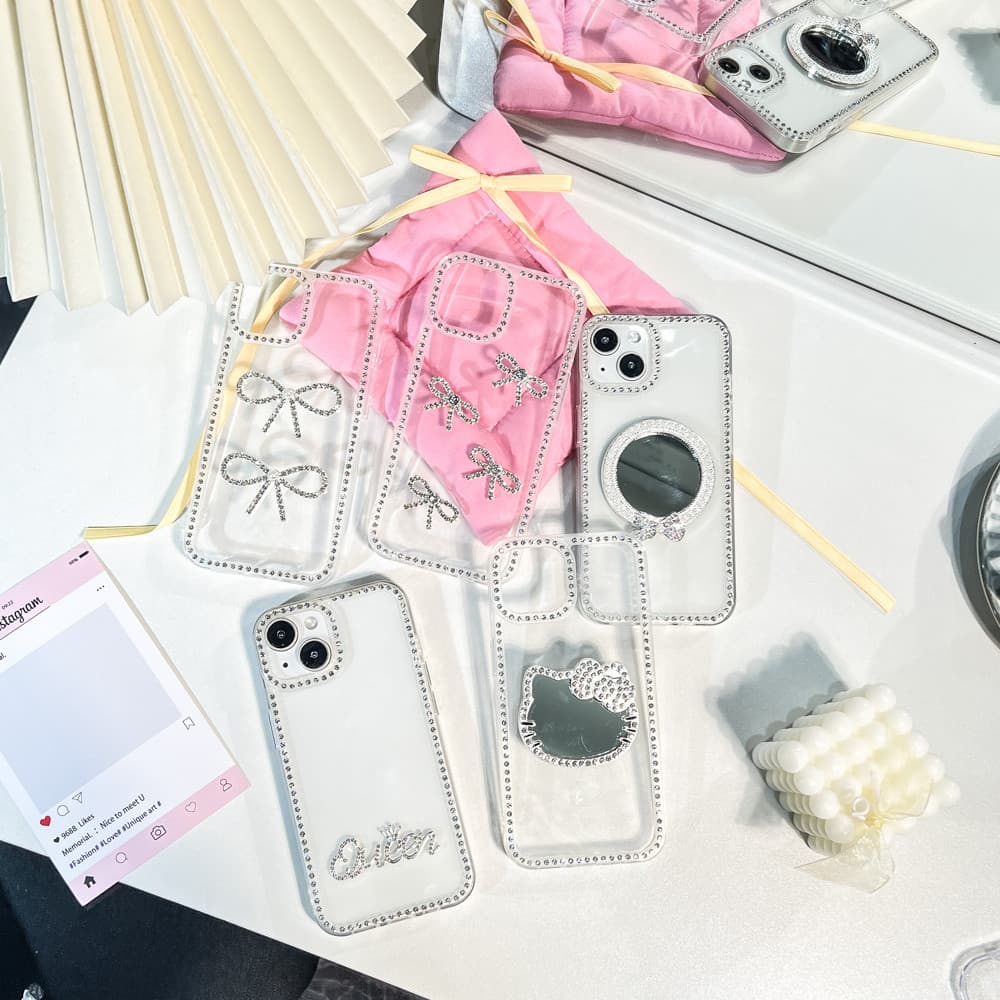เคสใสกากเพชร​สำหรับ​รุน สำหรับ For iPhone 11 12 13 14 15 16 Pro Max เคสไอโฟน14 Flash Glitter Bling ShockProof Cover รูปที่ 4