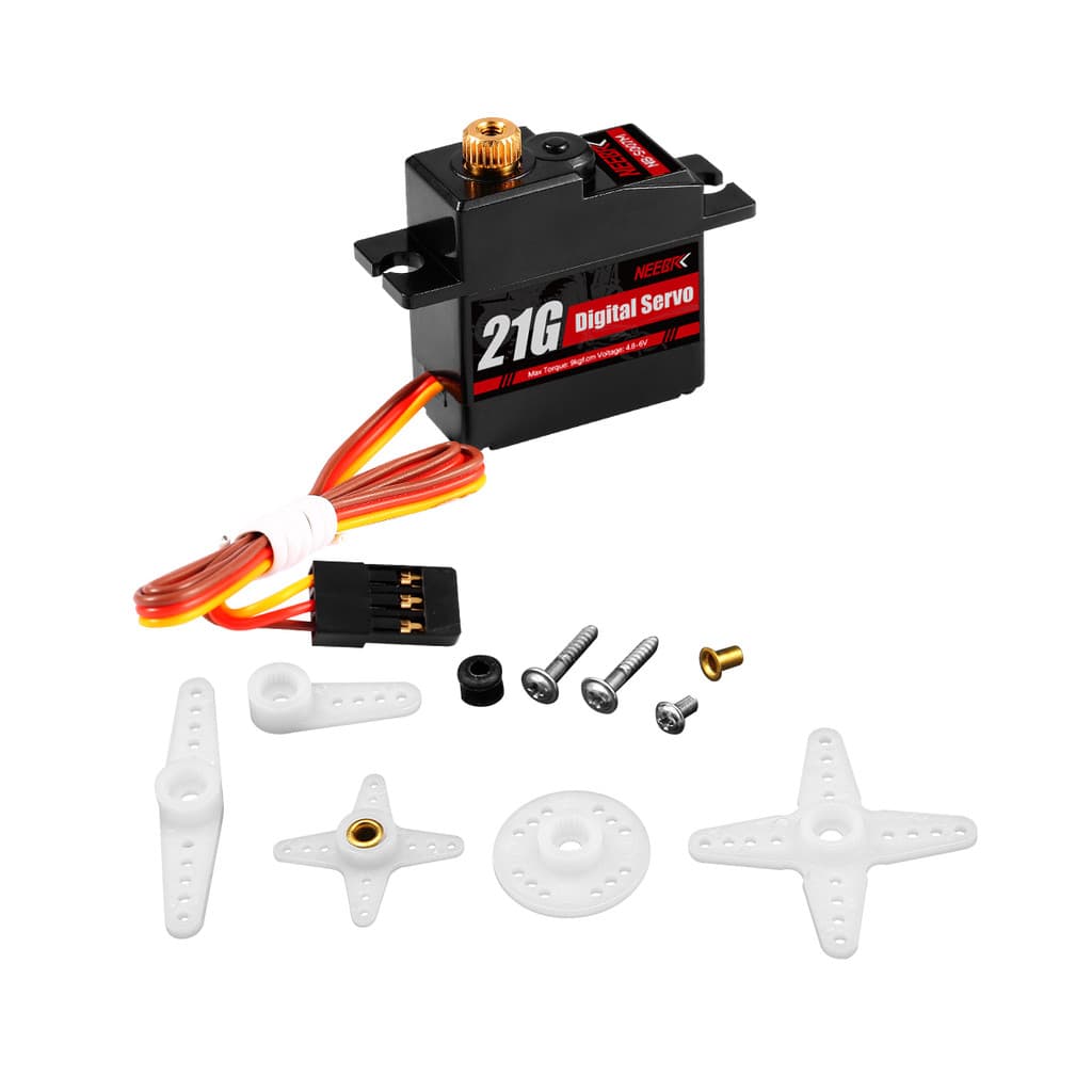 Neebrc 21G 17G Digital Servo Motor เกียร์โลหะกันน้ําสําหรับ 1:18 1:16 RC รถ MJX HYPER GO WLTOYS 144001 รถบรรทุก เครื่องบิน เรือ หุ่นยนต์ รูปที่ 6