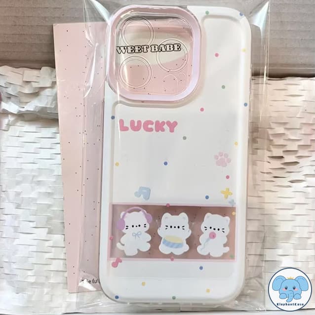 น่ารักลูกแมวลูกสุนัขเข้ากันได้เคสไอโฟน 11 16 15 Pro Max 14 12 13 Pro Max XS XR X Max 7 15 14 8 Plus SE การ์ตูนช้างหมีเคส รูปที่ 3