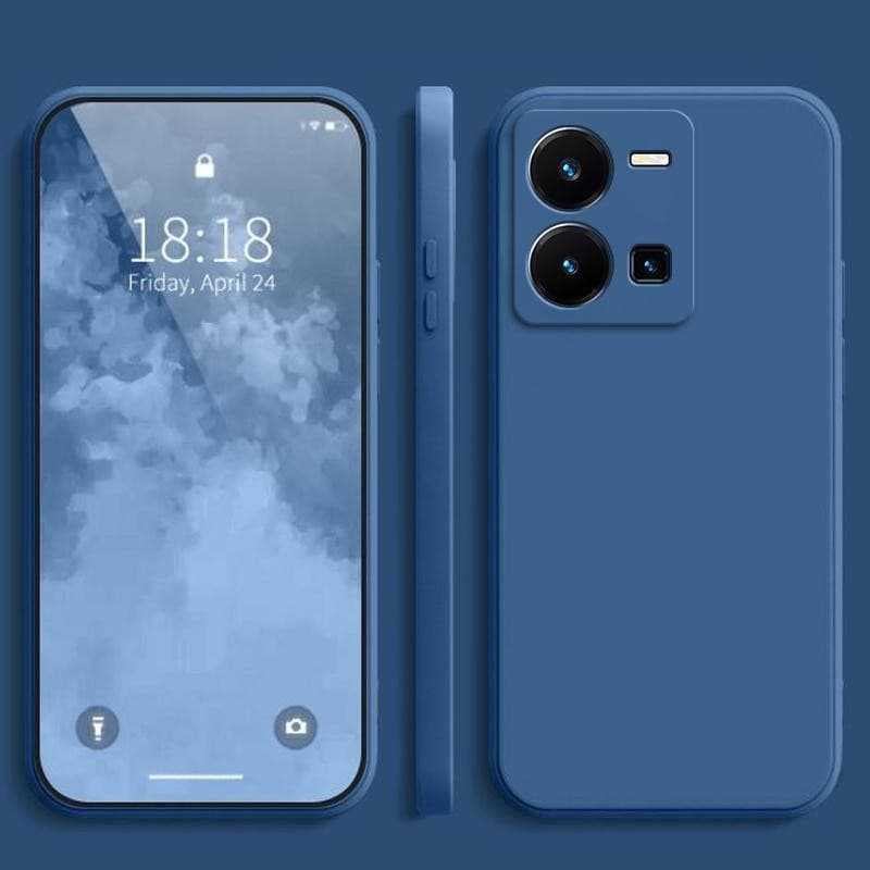 เคส Vivo Y35 สีทึบ Vivo Y35 เคสซิลิโคนป้องกันการตกสีธรรมดาเรียบง่าย YT รูปที่ 4