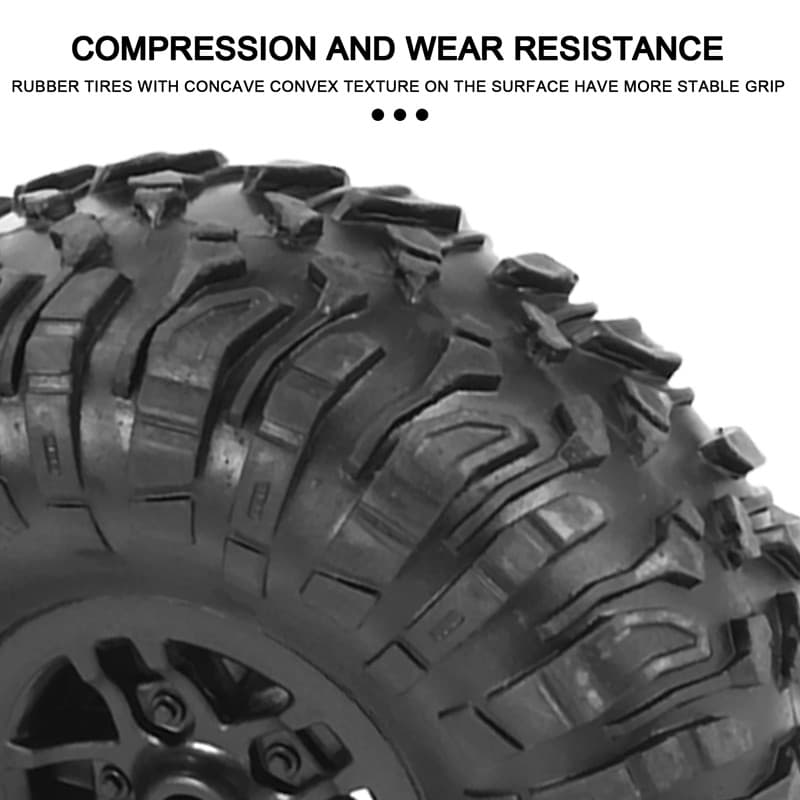 4 ชิ้น RC รถยาง Tyre ล้ออัพเกรดอุปกรณ์เสริมสําหรับ MN D90 D91 D96 D99 MN90 MN99S 1/12 RC รถอะไหล่ รูปที่ 4
