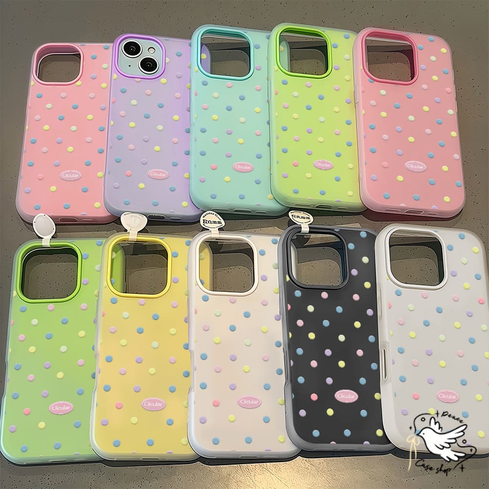 COD-ในไทยจุดสีเคสโทรศัพท์สําหรับ For iPhone 11ProMax 12Pro 13 14 15Pro Max 16Plus 13 เคส หญิงคนรักเพื่อนฝาครอบโทรศัพท์ รูปที่ 5