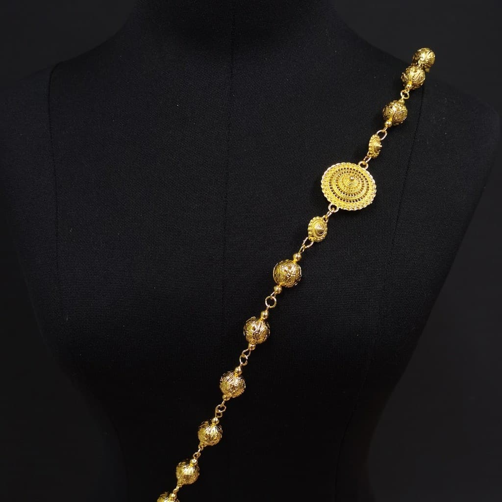 Vintage Jewelry สร้อย สังวาลย์ สีเงิน ชุดไทย สร้อยคอแฟชั่น ผู้ใหญ่ รูปที่ 7