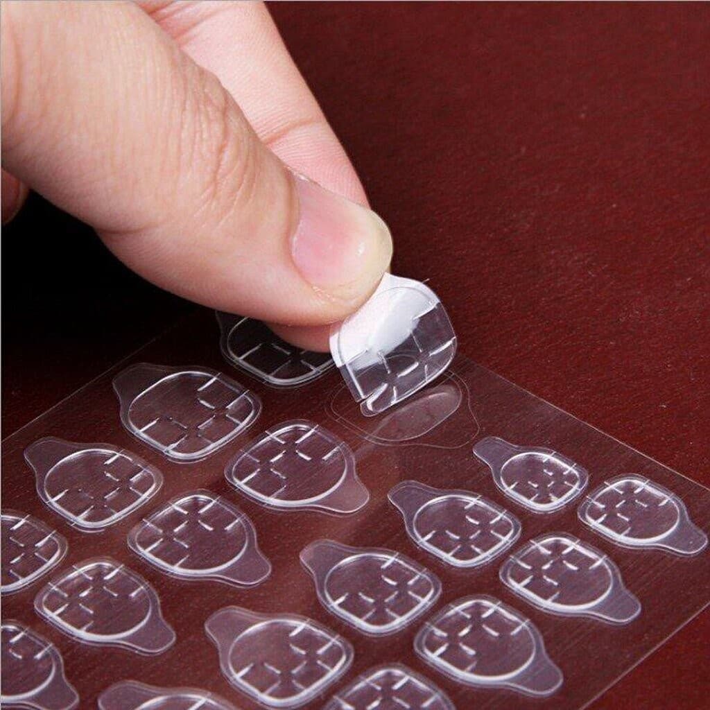 PPHOO กาวซิลิโคน แผ่นกาว กาวสำหรับติดเล็บปลอม 24 ชิ้น สำเร็จรูป รูปที่ 2