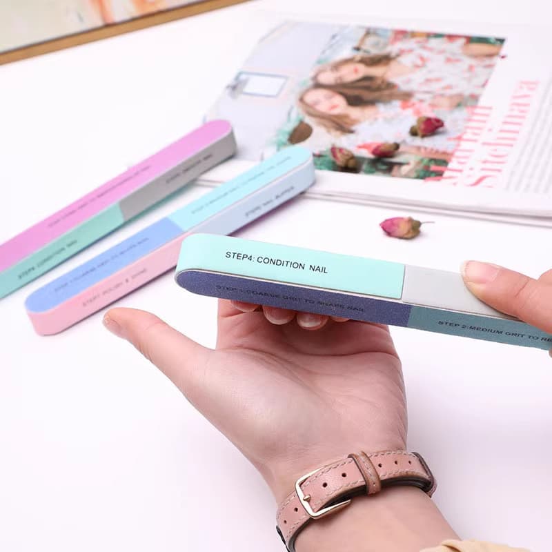 Crystal แถบขัดตะไบเล็บพิมพ์ลาย แถบขัดเงาหกด้าน เครื่องมือทำเล็บ แถบขัดเล็บ เครื่องเจียรเล็บ รูปที่ 5