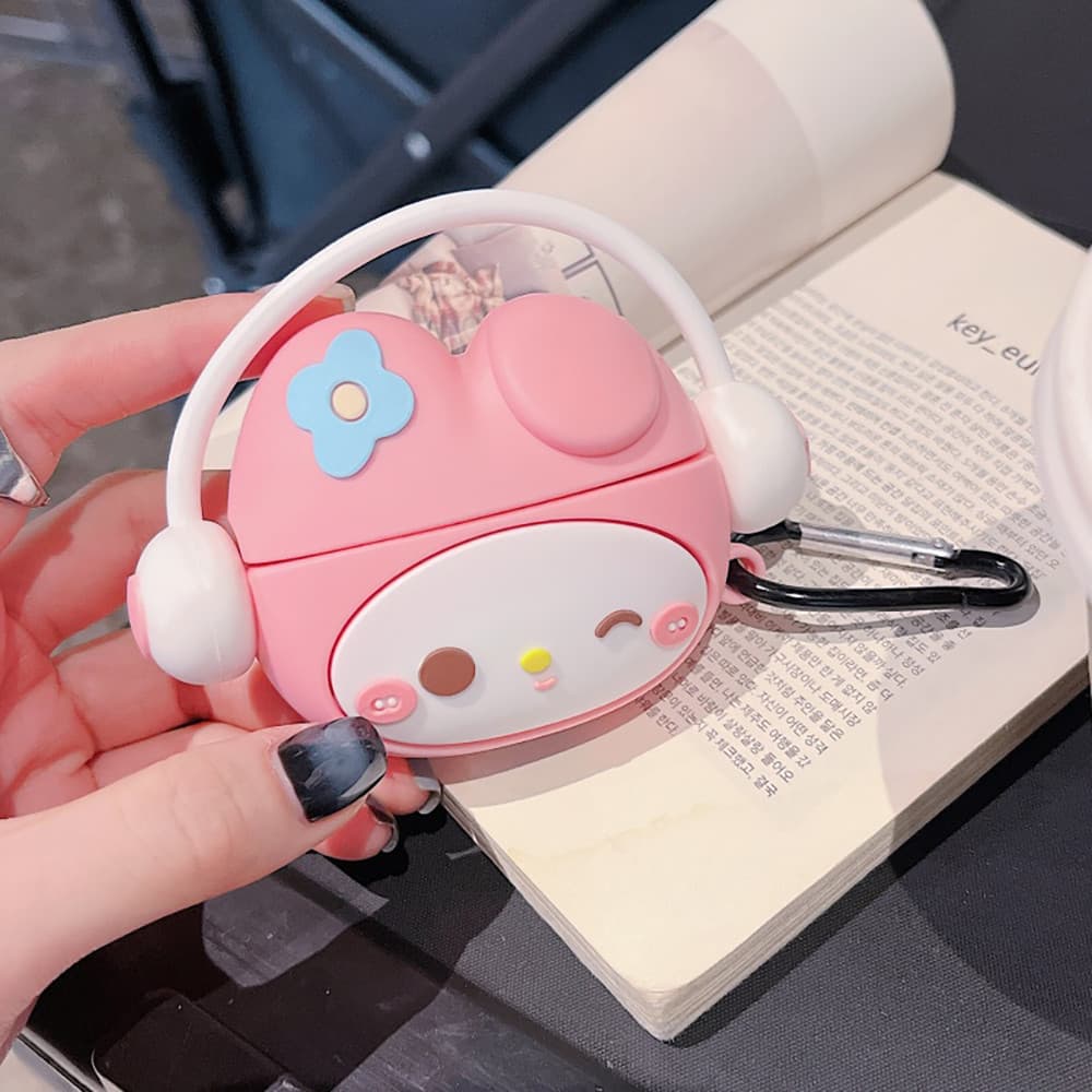 AK Case Cover Compatible for Airpods 1/2/3/4/Pro/Pro2 Pro 2 เคสป้องกันหูฟัง TPU นุ่มและป้องกันการล่มสลาย พวงกุญแจ รูปที่ 7