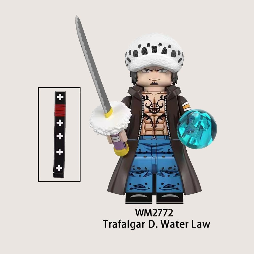 WM6190 อะนิเมะ One Piece จระเข้ Hancock Donquixote Jinbe Dracule Mihawk Buggy บล็อกของเล่นเด็ก รูปที่ 4