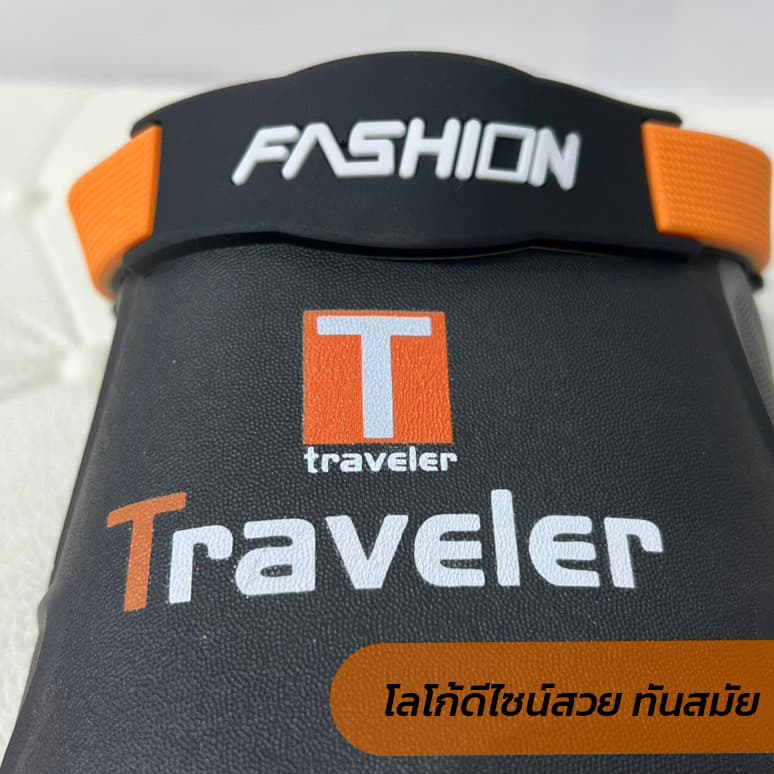 FULFIL รองเท้าแตะแบบสวมทรงสปอร์ต โลโก้ Traveler ทันสมัย น้ำหนักเบาใช้งานง่ายมีให้เลือก 2 สี รูปที่ 7