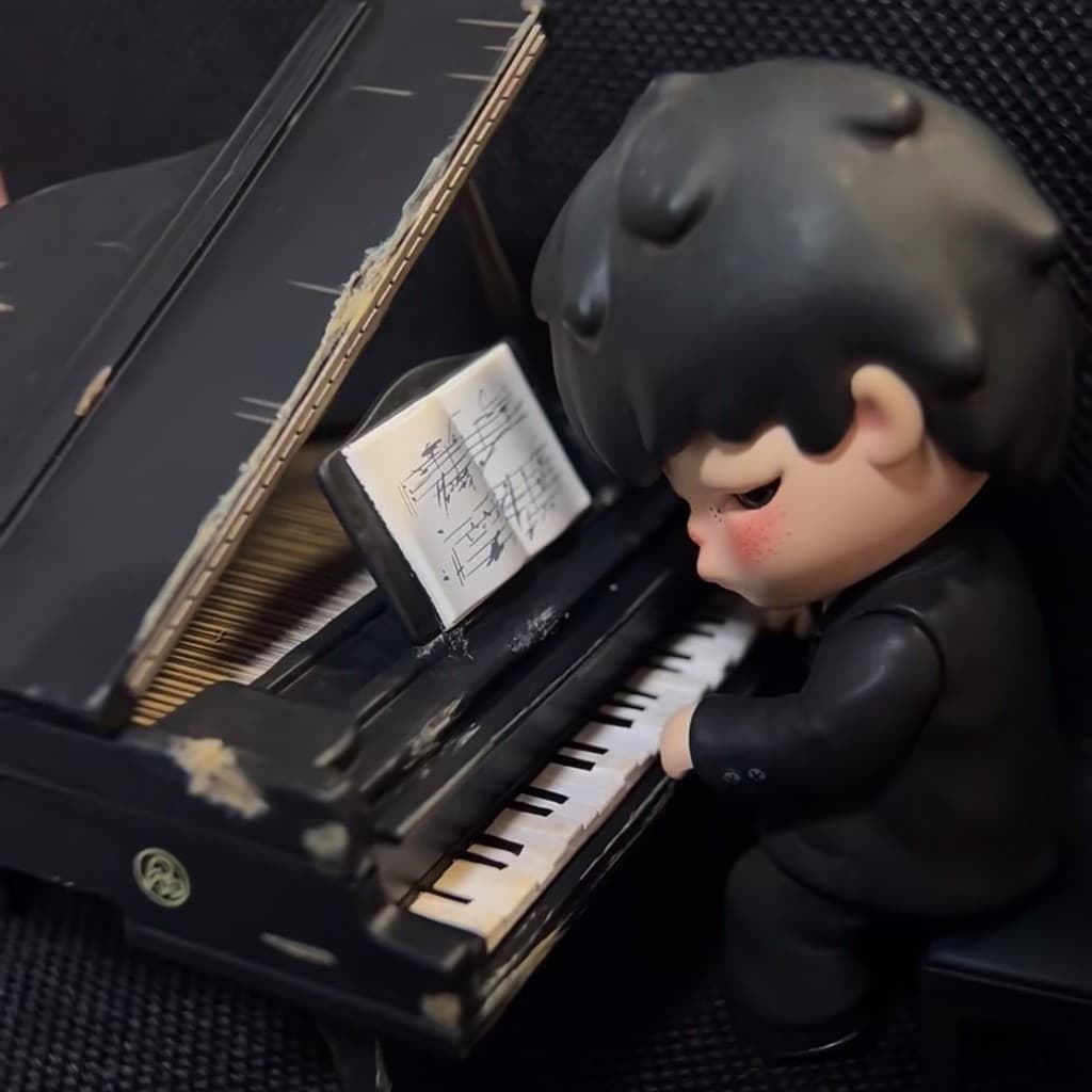 Hirono Ono pianist กล่องตาบอดเครื่องประดับของเล่นตุ๊กตาตกแต่งของขวัญ MNYH รูปที่ 4