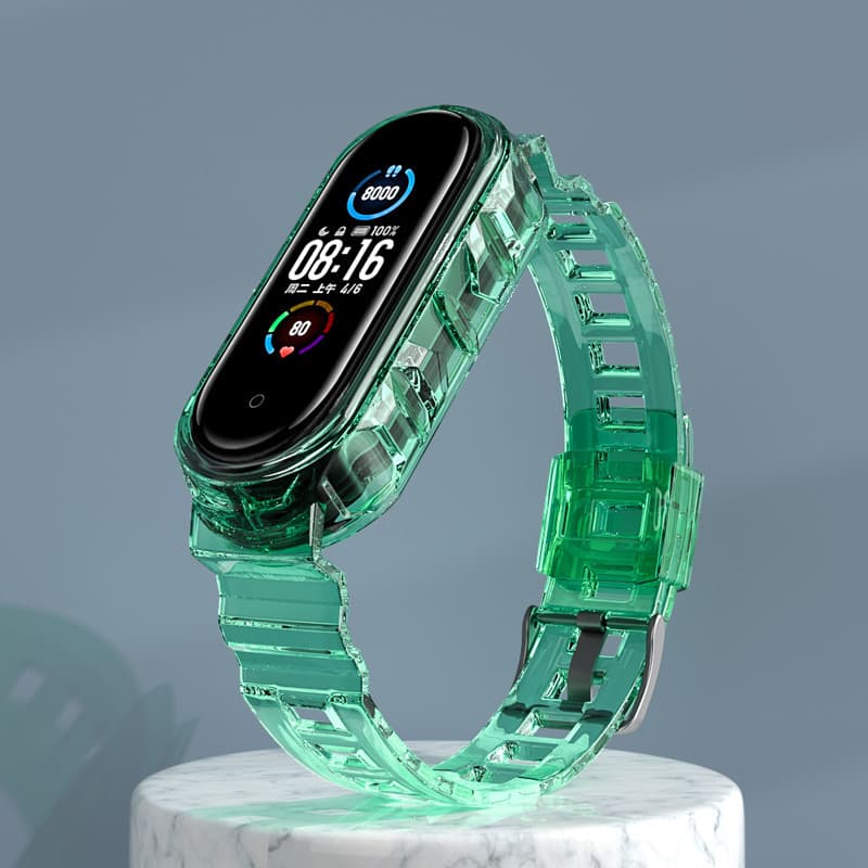 สายรัดกรณีโปร่งใส for Smartwatch Xiaomi Mi Band 10 9 8 NFC เข็มขัดป้องกันหน้าจอ อุปกรณ์เสริม สร้อยข้อมือ for MiBand 10 รูปที่ 8