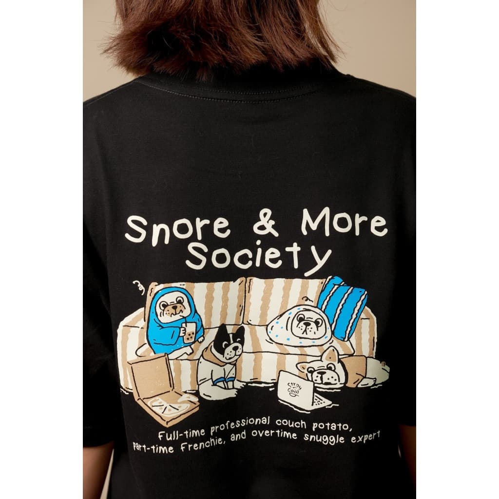 Strayandcool เสื้อยืดโอเวอร์ไซส์ "Snore Society" Oversized T-shirt รูปที่ 2