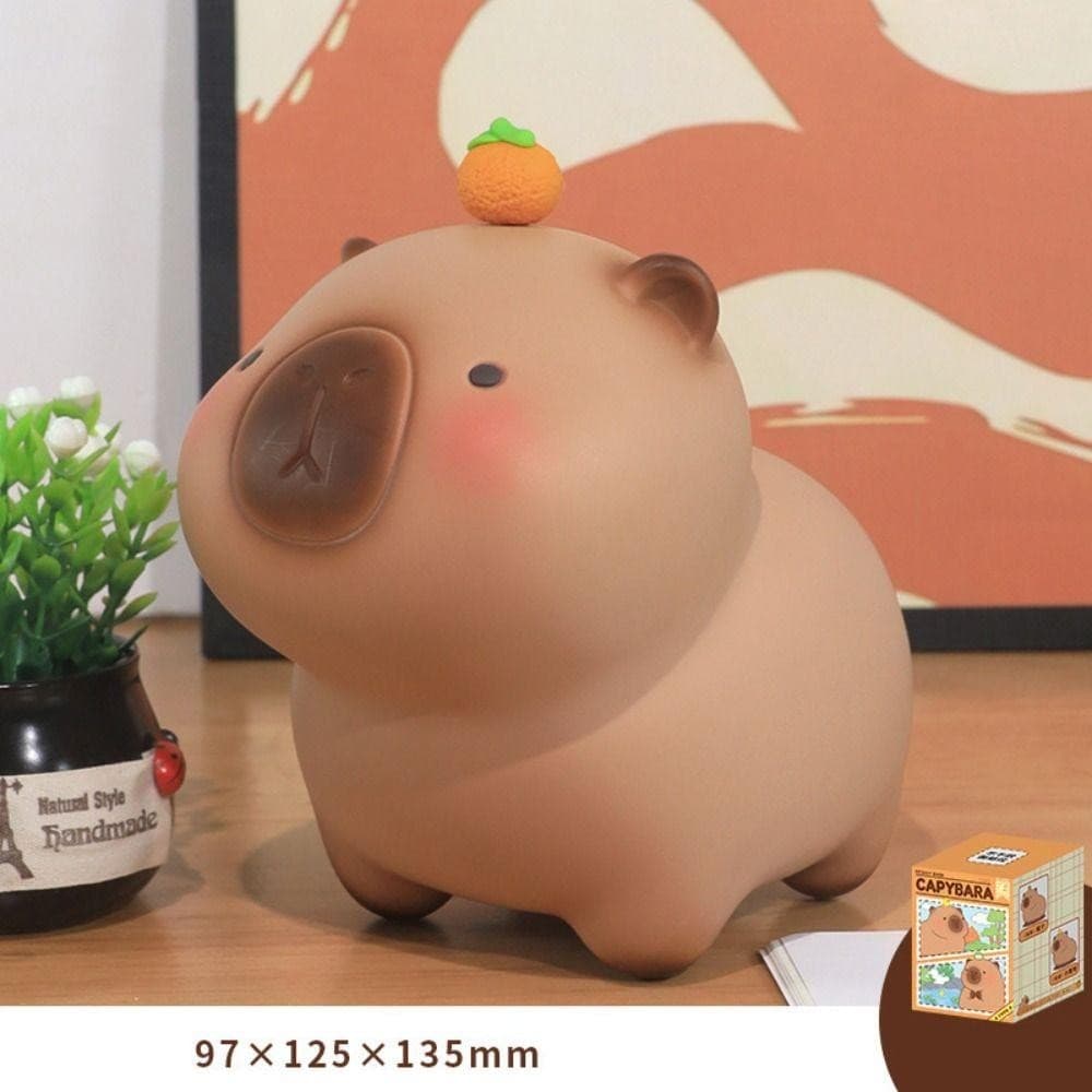 Breeze กระปุกออมสิน Capybara กระปุกออมสินหมูกินนีน่ารักการ์ตูนความจุขนาดใหญ่ตกแต่งบ้านของขวัญเด็กประหยัดเงิน รูปที่ 2