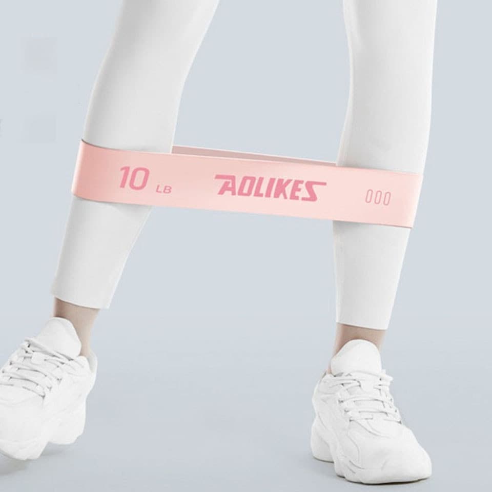 AOLIKES เหมือนกัน น้ํายางยางยืดวงต้านทานวงโยคะออกกําลังกายการออกกําลังกายการฝึกอบรมสะโพกความตึงเครียดวงขาหมอบเต้นรําห่วงยืดวง รูปที่ 8