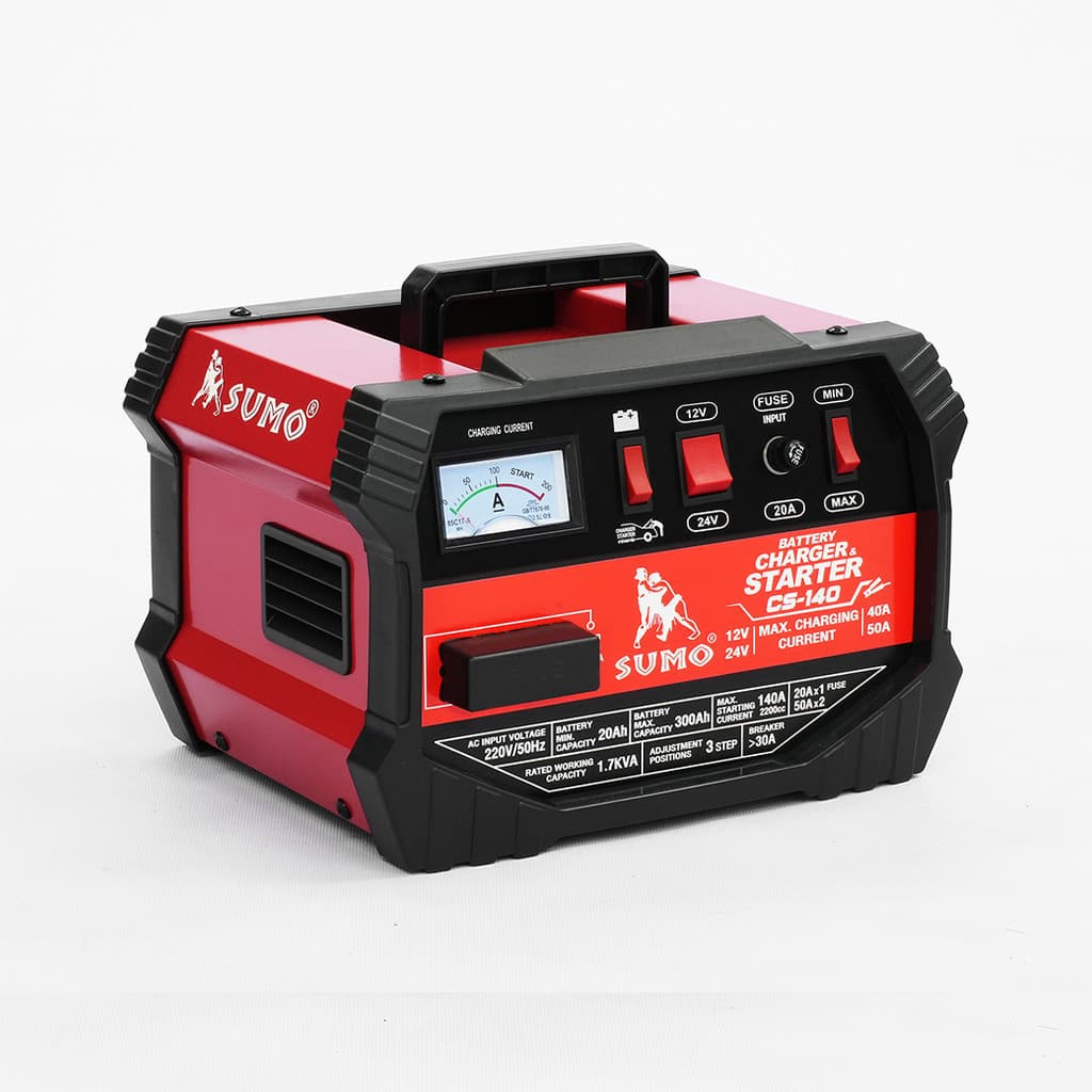 เครื่องชาร์จแบตเตอรี่ 12V และ 24V ชาร์จ-สตาร์ท 300 แอมป์/ชั่วโมง ระบบป้องกัน 2 ขั้นตอน SUMO รูปที่ 4