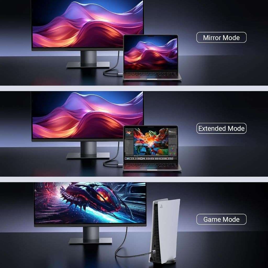UGREEN รุ่น HD171 สาย HDMI 2.1 ผ่านการรับรอง 8K / 60Hz ยาว 1-5m สำหรับแล็ปท็อป, PC,อื่นๆ US รูปที่ 2