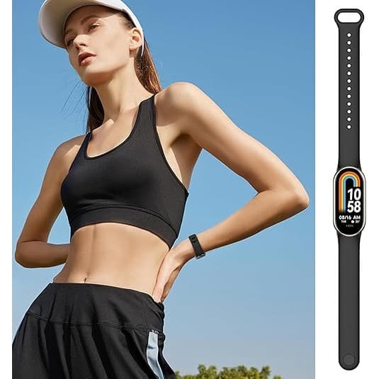 สายซิลิโคนสําหรับ Xiaomi Mi band 10/9 กีฬาเข็มขัดเปลี่ยนสร้อยข้อมือกันน้ํา Xiaomi Smart Mi Band 10 9 สายนาฬิกาอุปกรณ์เสริม รูปที่ 5