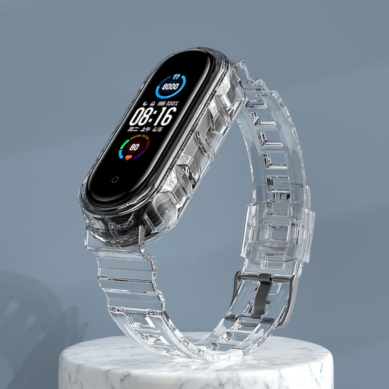 สายรัดกรณีโปร่งใส for Smartwatch Xiaomi Mi Band 10 9 8 NFC เข็มขัดป้องกันหน้าจอ อุปกรณ์เสริม สร้อยข้อมือ for MiBand 10 รูปที่ 9