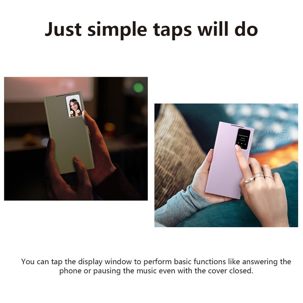 Original Samsung Galaxy S23 Ultra Smart View Wallet Case Flip High Quality Leather Cover S23Ultra Card Bag Protector Shell & Box รูปที่ 3