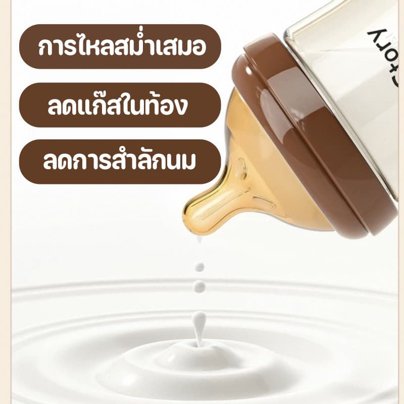 Berma Baby ขวดนมเด็ก พร้อมที่จับ ทนตก ลดท้องอืด จุกหลอก 3 ประเภท 300ml รูปที่ 5