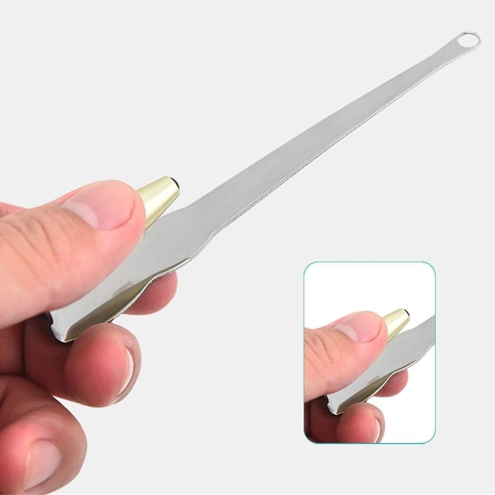 Timekey Tonsil หินเครื่องมือกําจัดไฟ LED สแตนเลส Remover ปากทําความสะอาด Care เครื่องมือ Tonsil Stone Remover เครื่องมือทําความสะอาด D3S4 รูปที่ 5